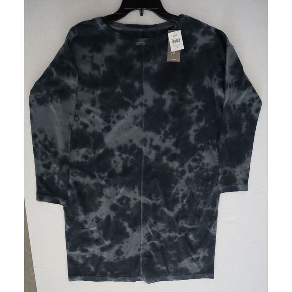 J. Jill Women's Sz S Carbon Multi Pure Jill Cloud Tie-Dyed Knit Dress - Picture 5 of 9